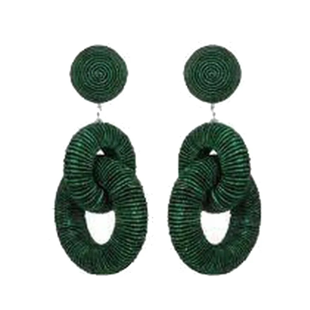 Double Tiered Silk Hoop Earrings