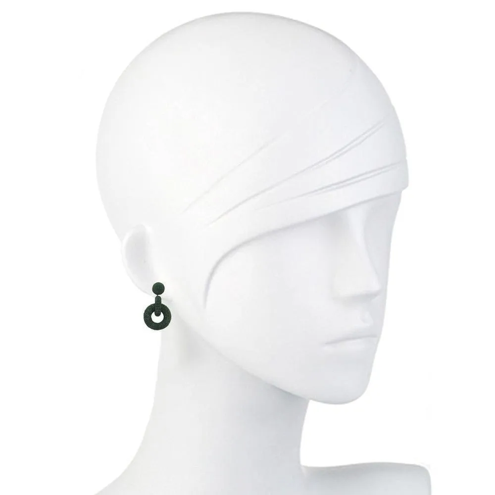 Double Tiered Silk Hoop Earrings