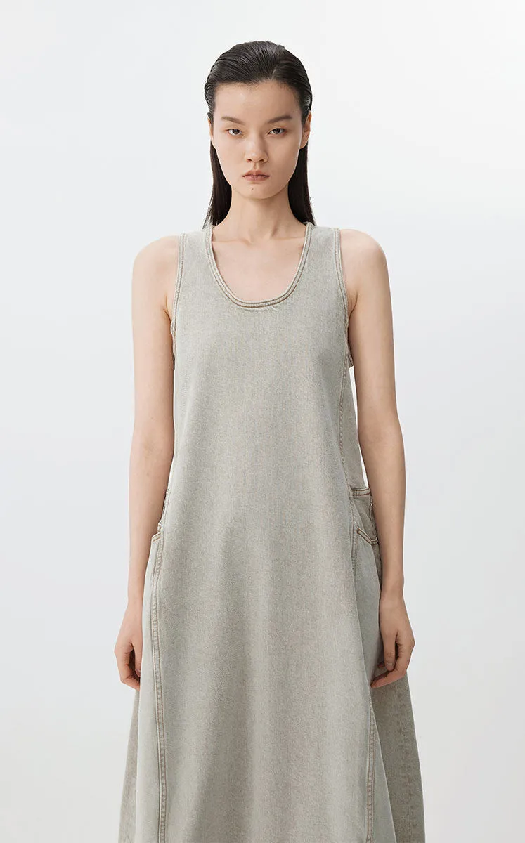 Dress / JNBY Colorful Denim Sleeveless Dress