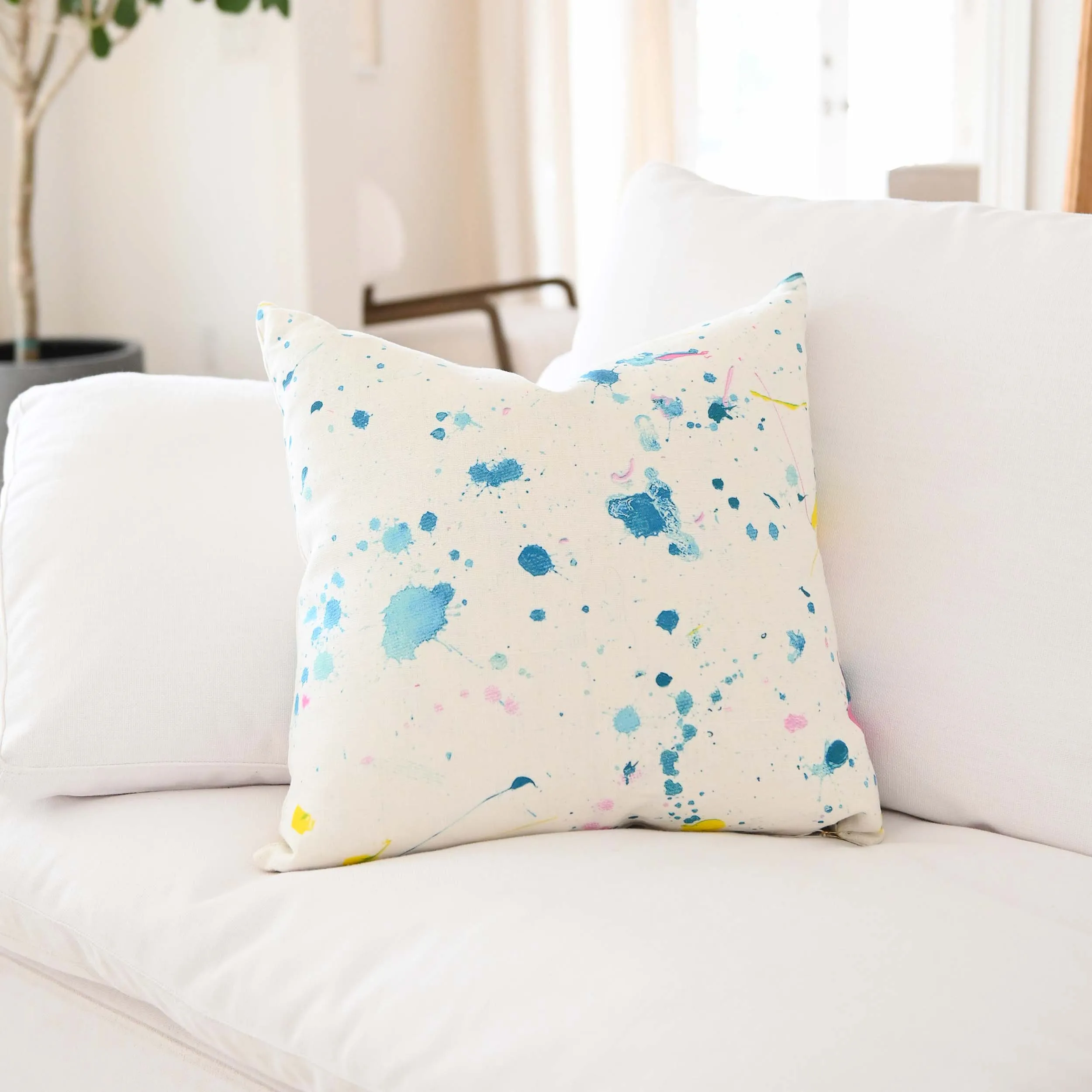 Dropcloth Pillow Azure