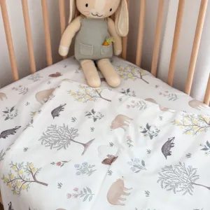 Duvet   Fitted Crib Sheet Set - Woodland Citrus