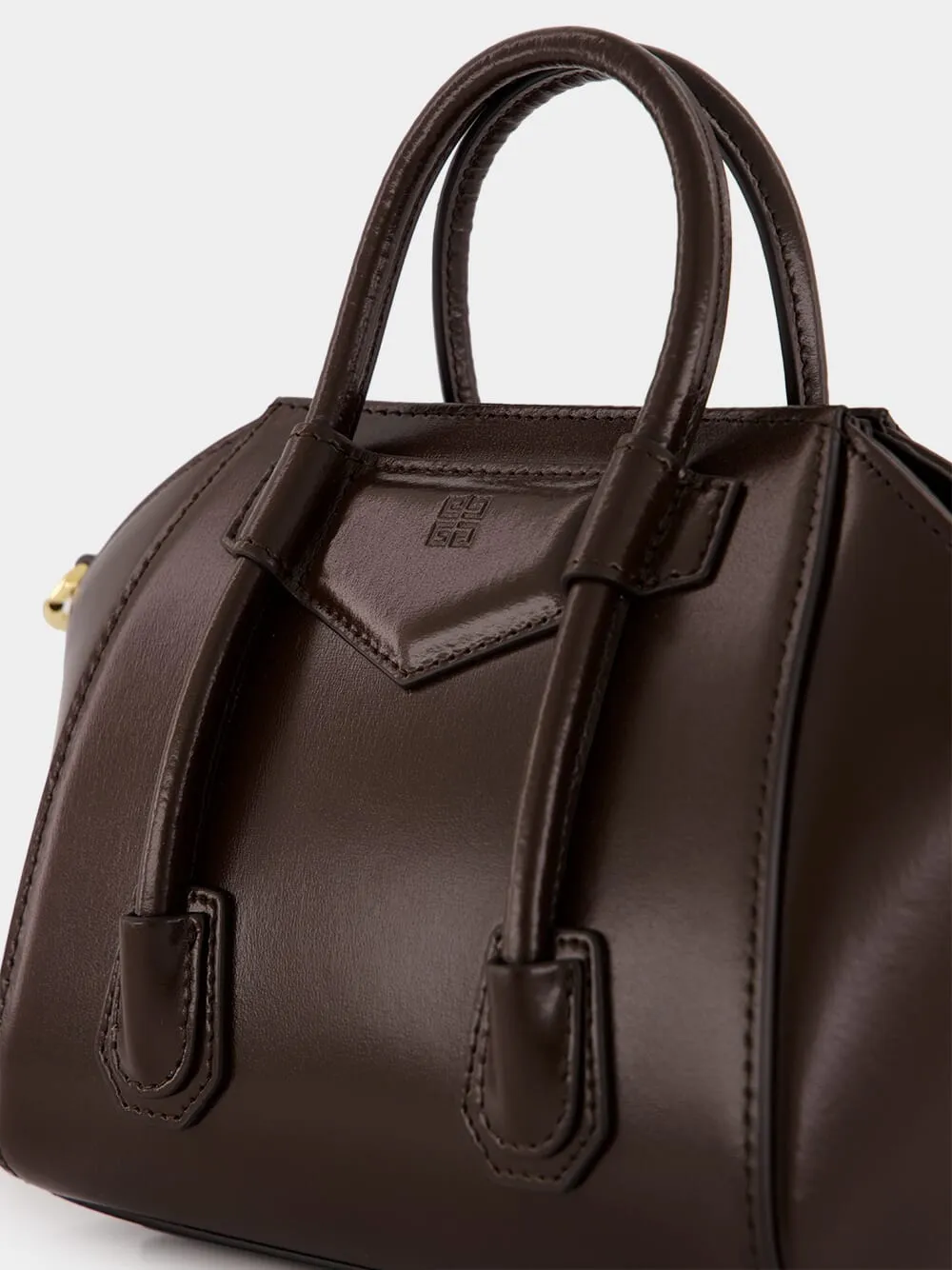 Ebony Brown Antigona Toy Lock Bag