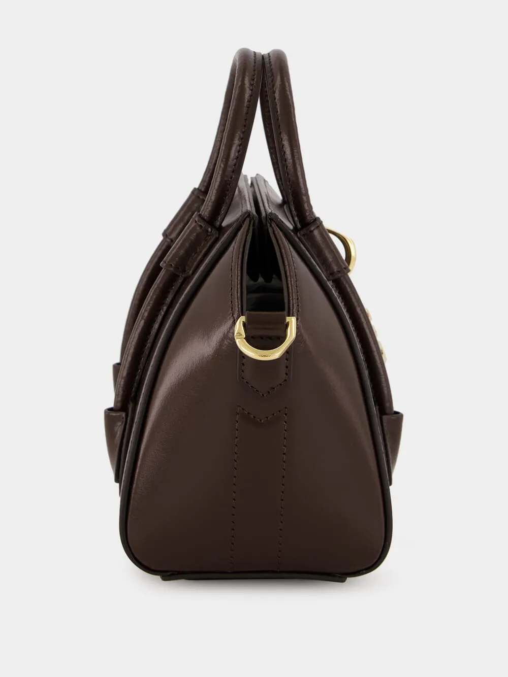 Ebony Brown Antigona Toy Lock Bag