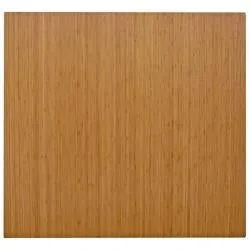 Eco-Friendly Bamboo Rectangular Chair Mat in Natural