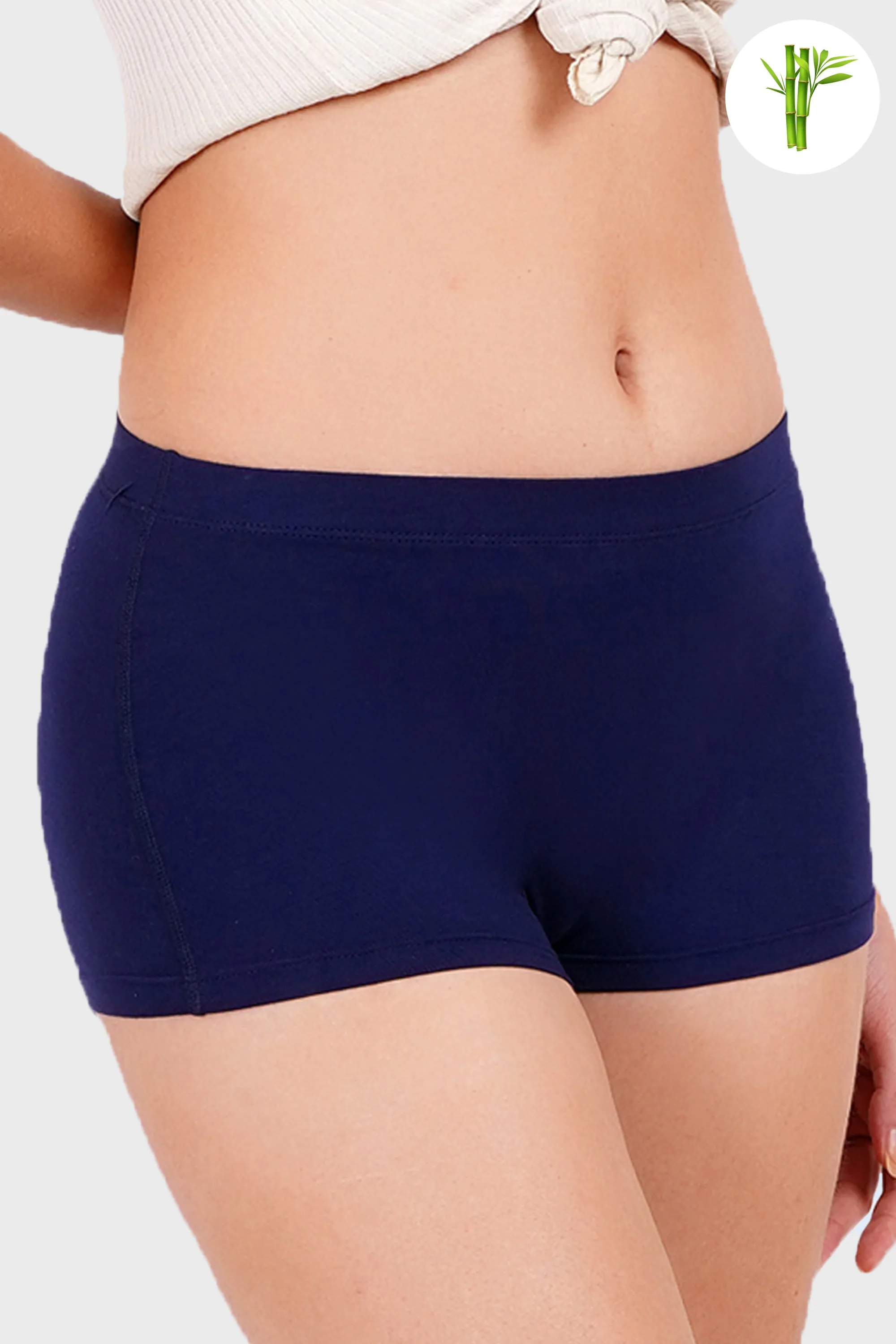 Eco friendly Micro Bamboo Boyshorts - Berry Blue