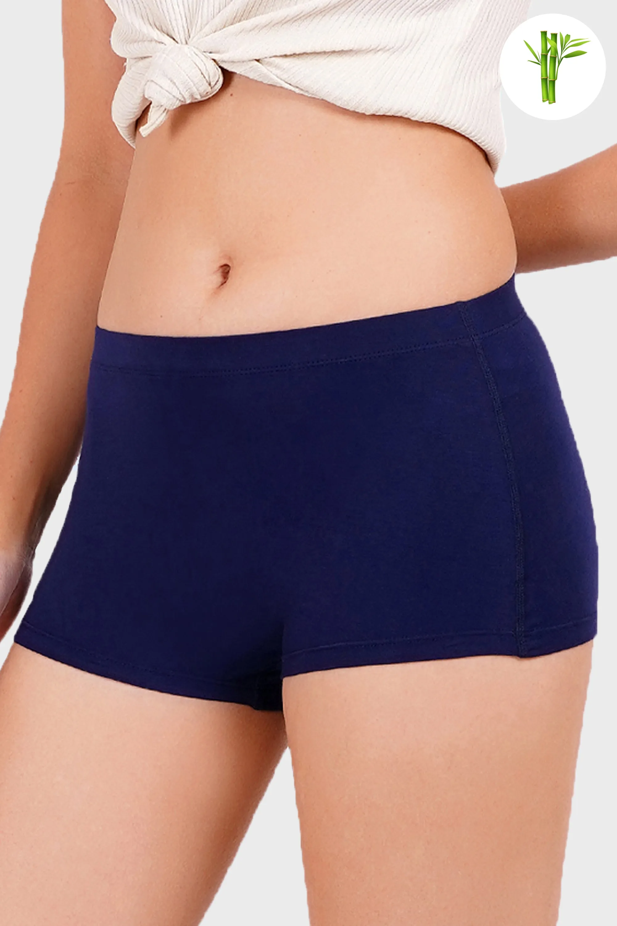 Eco friendly Micro Bamboo Boyshorts - Berry Blue