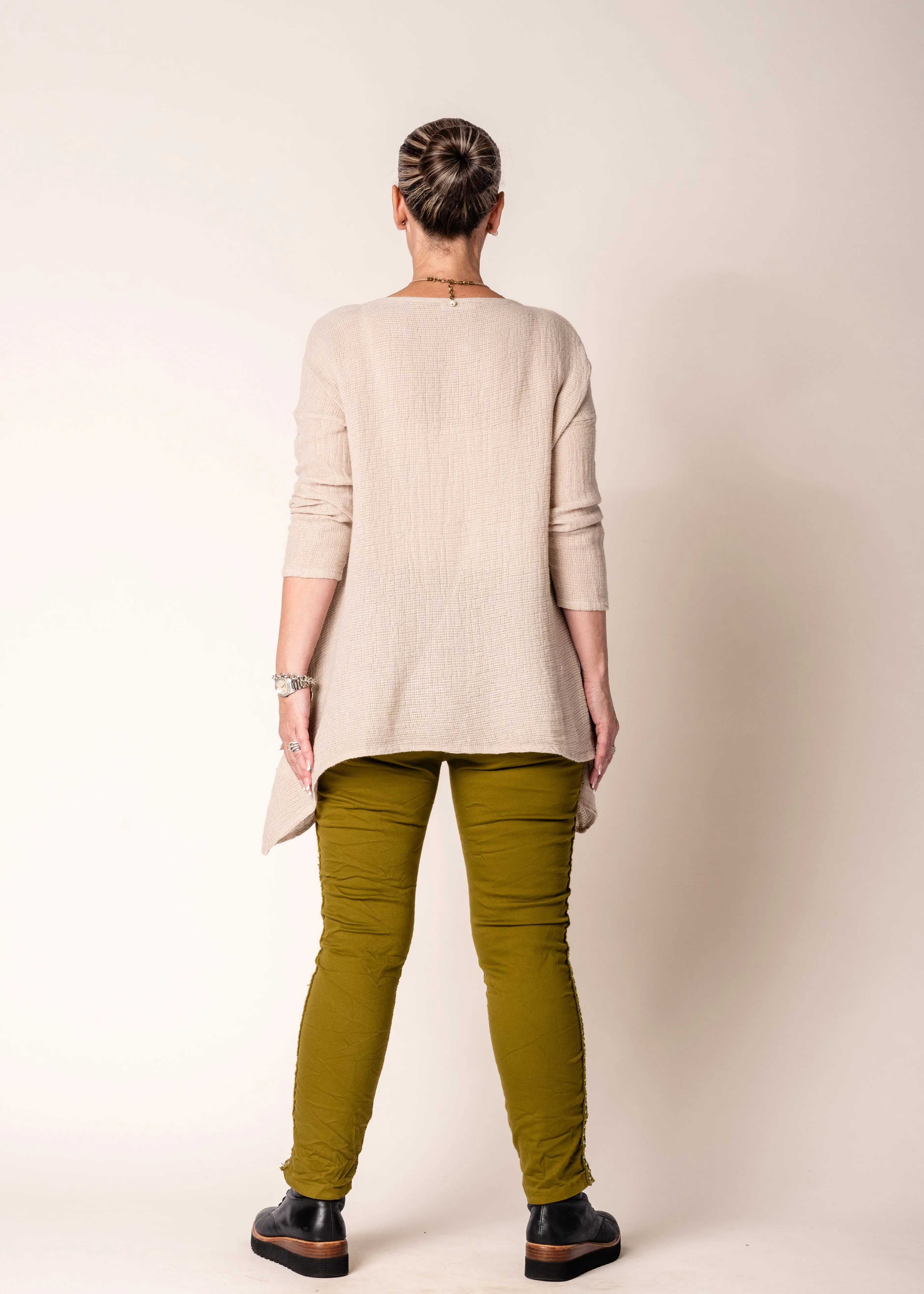 Eda Linen Top in Latte