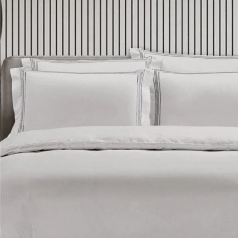 Egyptian Cotton 400 Thread Count Giorgio Silver & Grey Duvet Cover Set