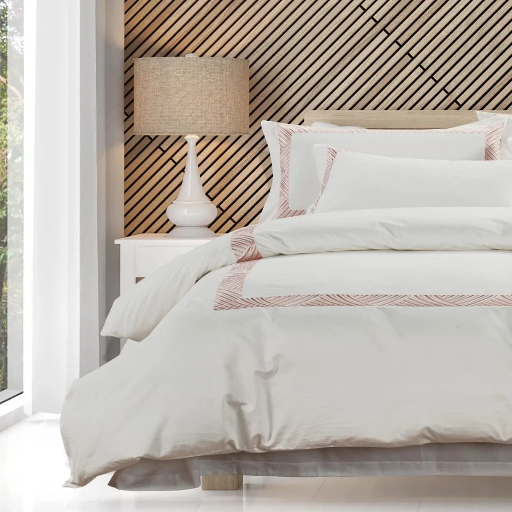 Egyptian Cotton 400 Thread Count Merci Cream Duvet Cover Set