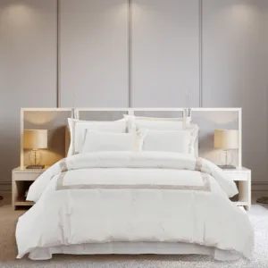 Egyptian Cotton 600 Thread Count Merci Cream Duvet Cover Set