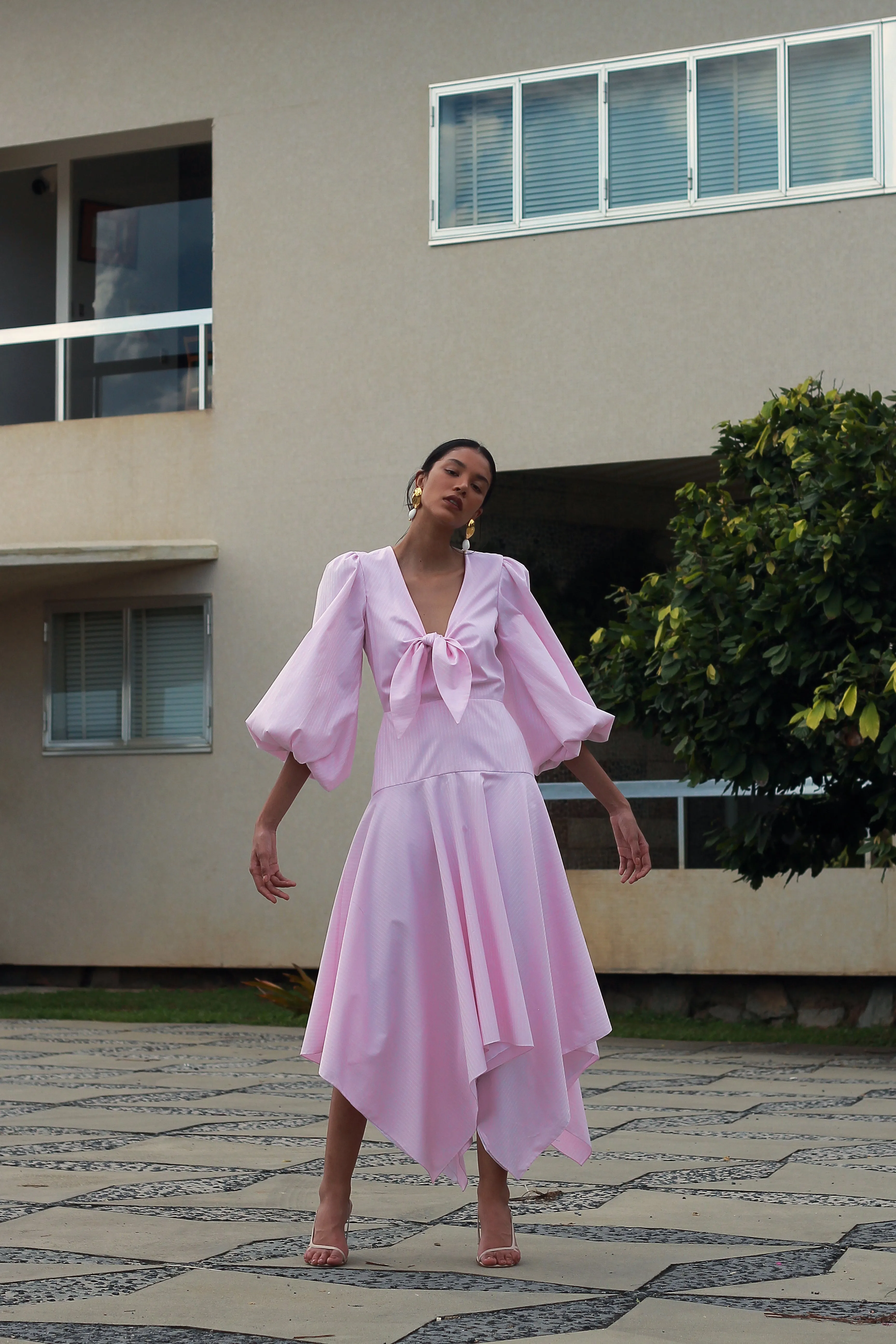 EL CERRITO DRESS IN SOFT PINK
