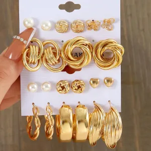 Elegant 11-Pair Earring Set