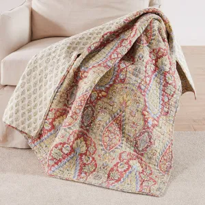 Emel Red Quilted Throw