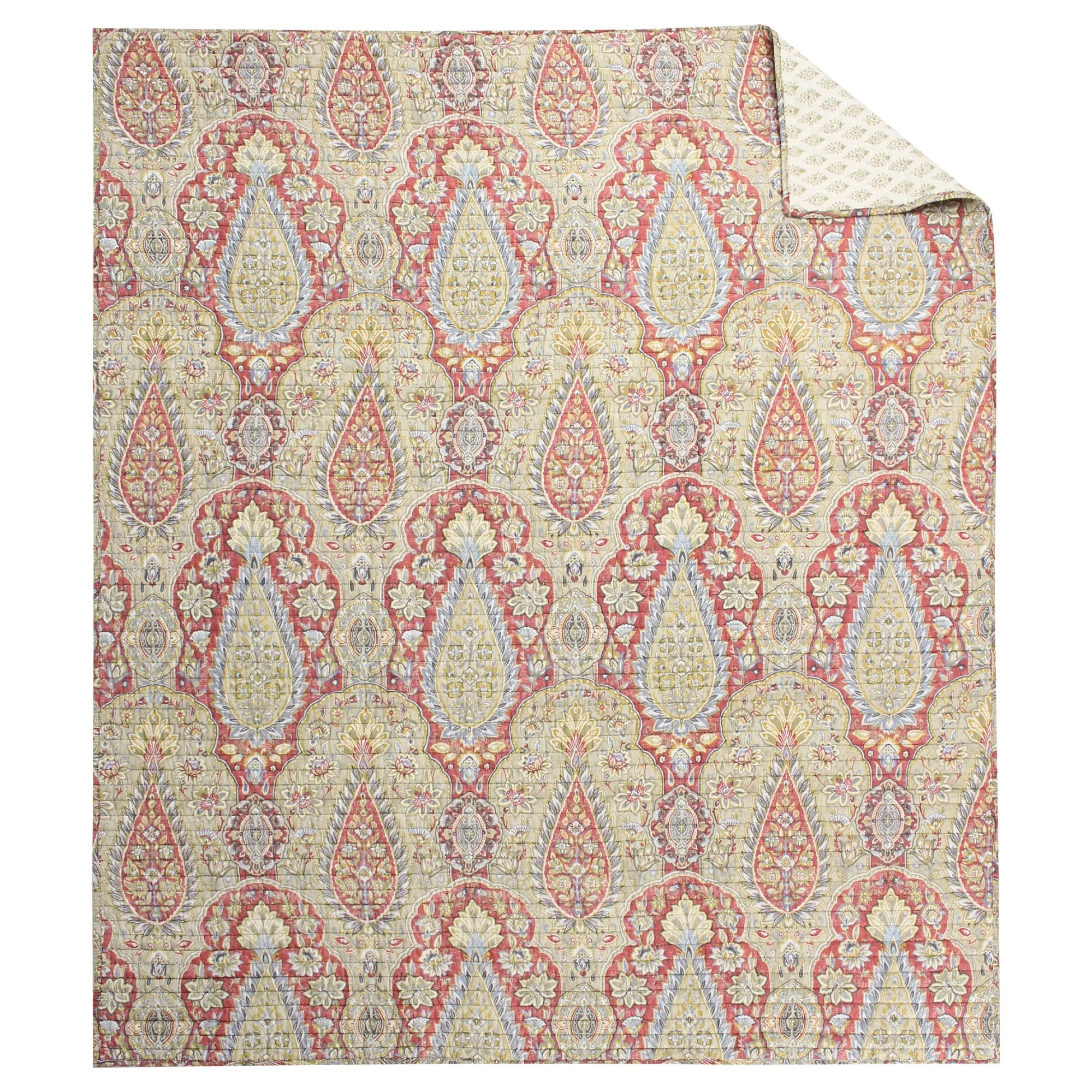 Emel Red Quilted Throw