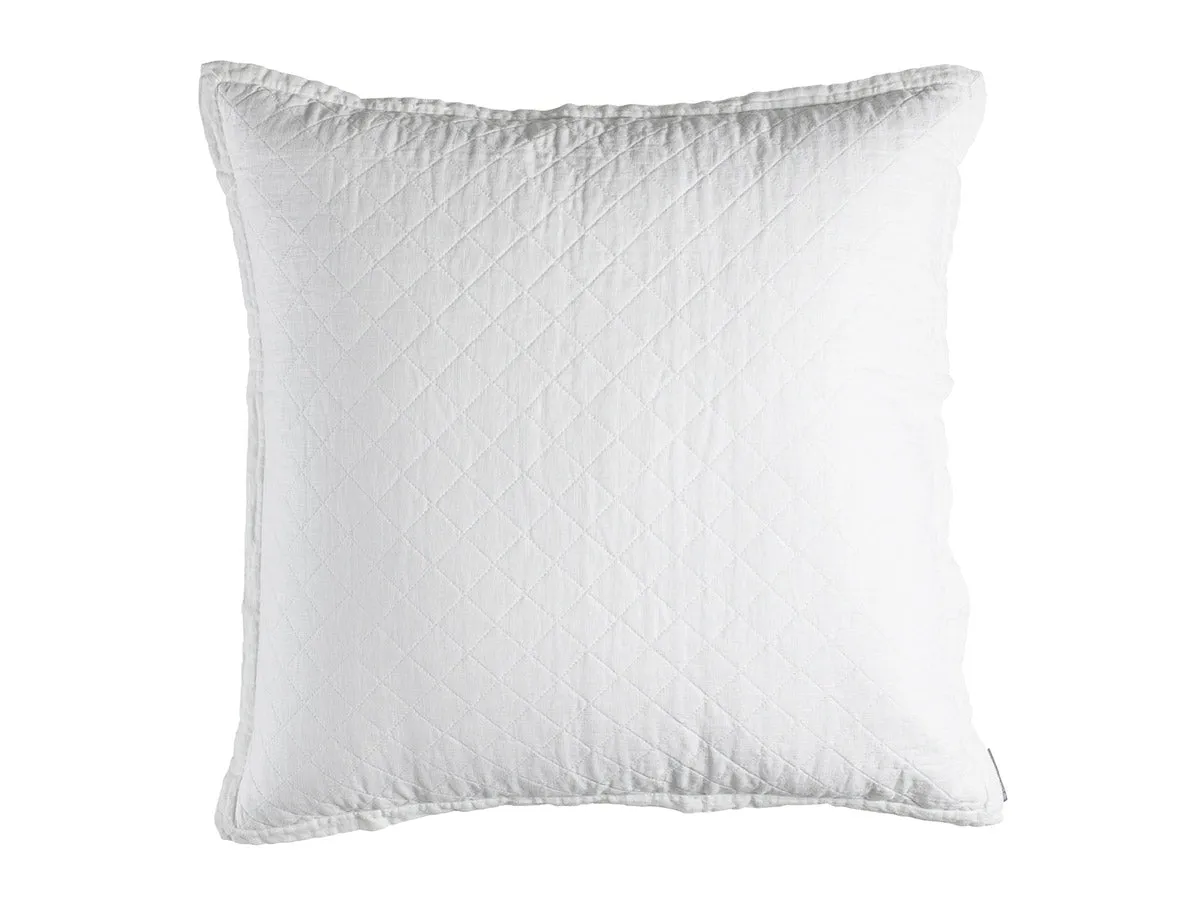 Emily European Pillow / White Linen 26X26