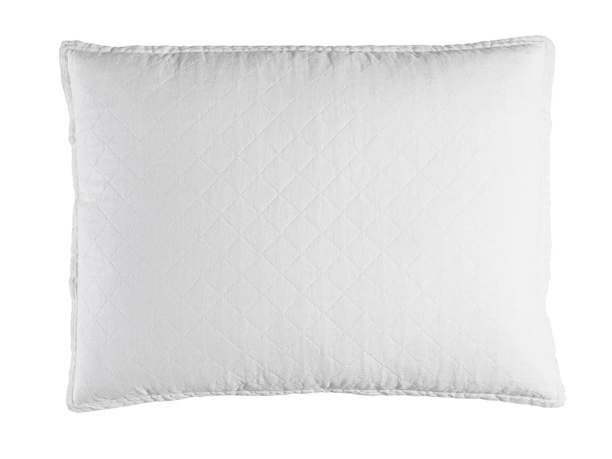 Emily Luxe Euro Pillow / White Linen 27X36