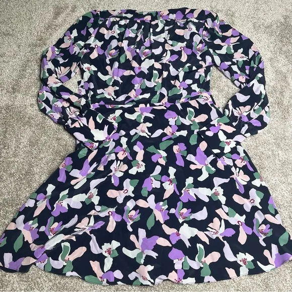 Equipment Long Sleeve Danette Dress Eclipse Multi