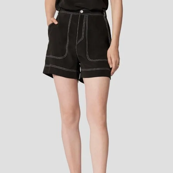Equipment Women's Jaxon Silk Short in True Black size 12 NWT $295