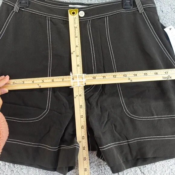 Equipment Women's Jaxon Silk Short in True Black size 12 NWT $295