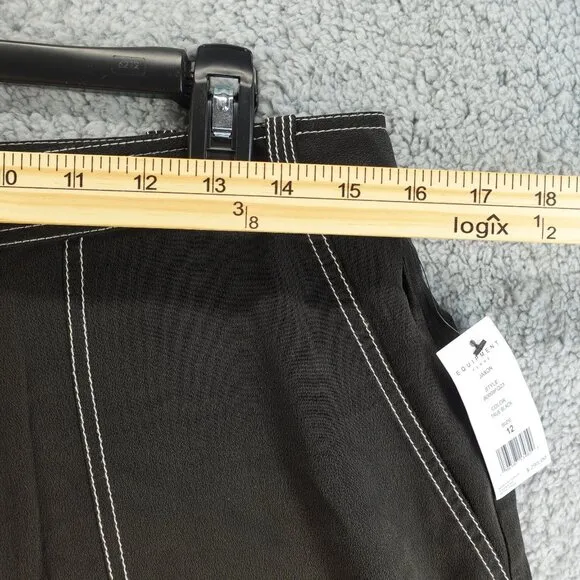 Equipment Women's Jaxon Silk Short in True Black size 12 NWT $295
