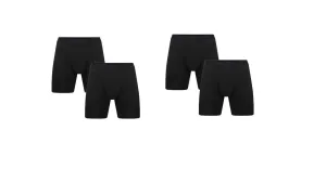 Espionage Big Size Bamboo 4 Pairs Pack Trunks for Men's (U010D) in Black, 2XL-8XL