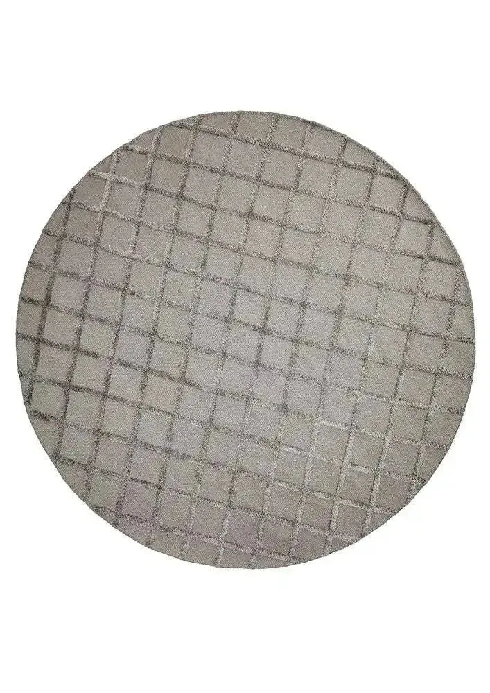 Estelle Lattice Grey Modern Silk Rug