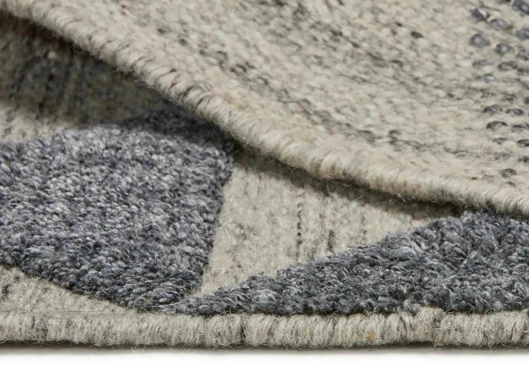 Estelle Peaks Ash Modern Silk Rug