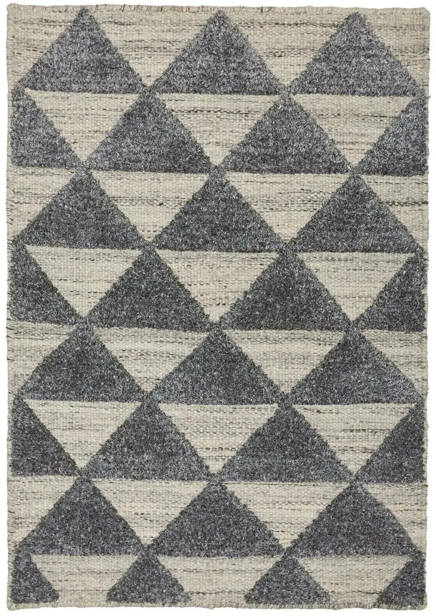 Estelle Peaks Ash Modern Silk Rug
