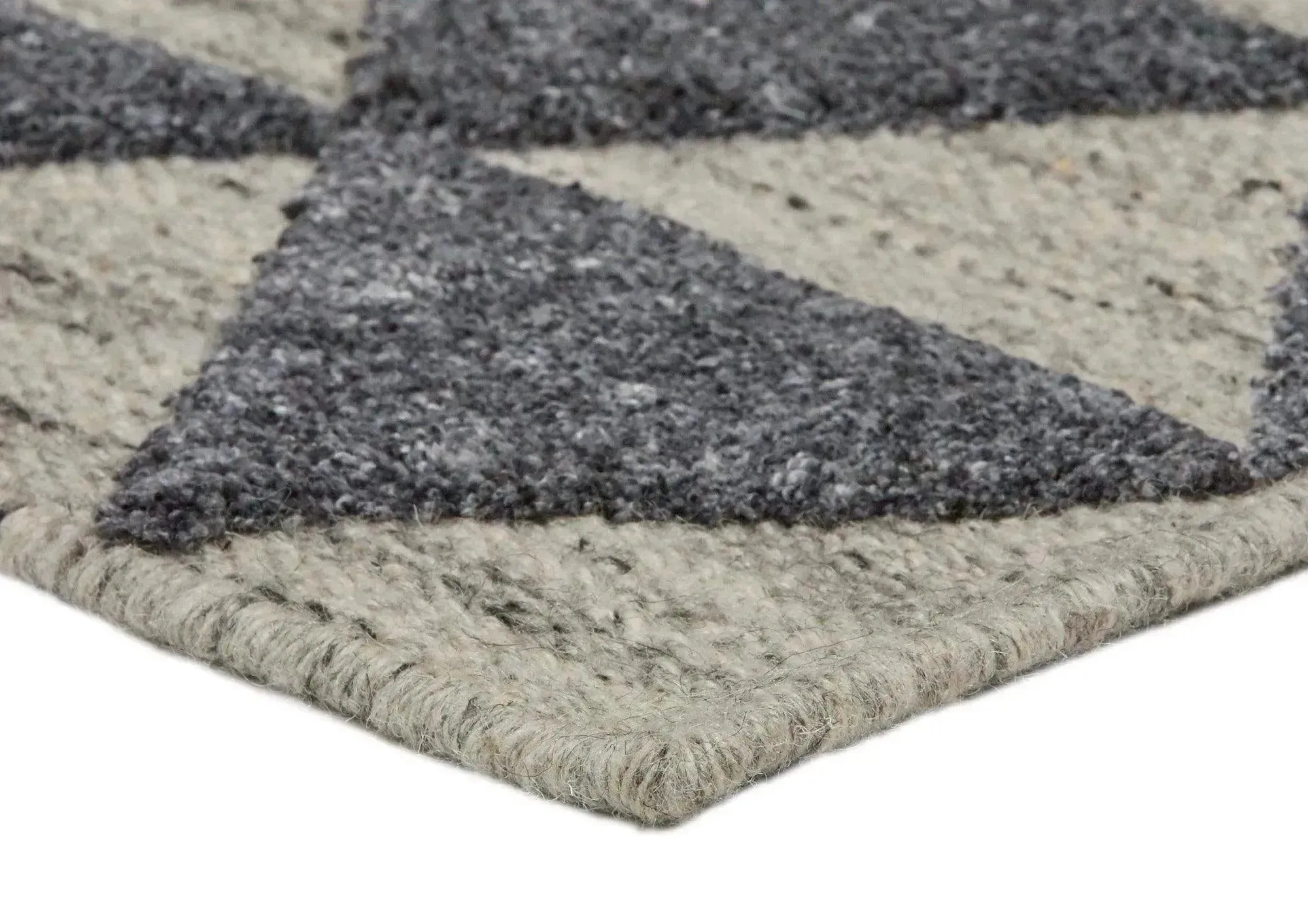 Estelle Peaks Ash Modern Silk Rug