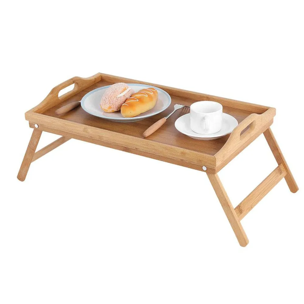 Excellent Houseware Bamboo Serving Tray For Bed 50x30cm