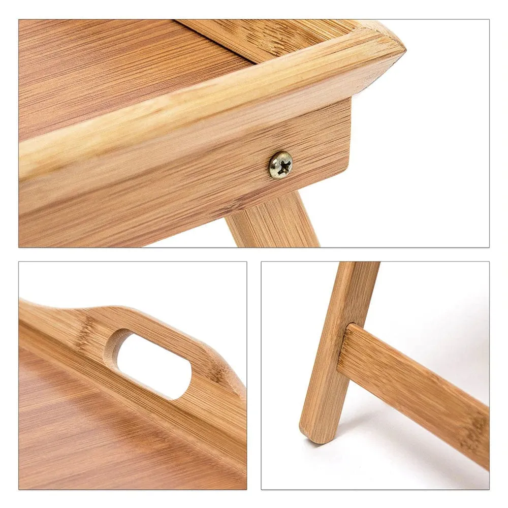 Excellent Houseware Bamboo Serving Tray For Bed 50x30cm