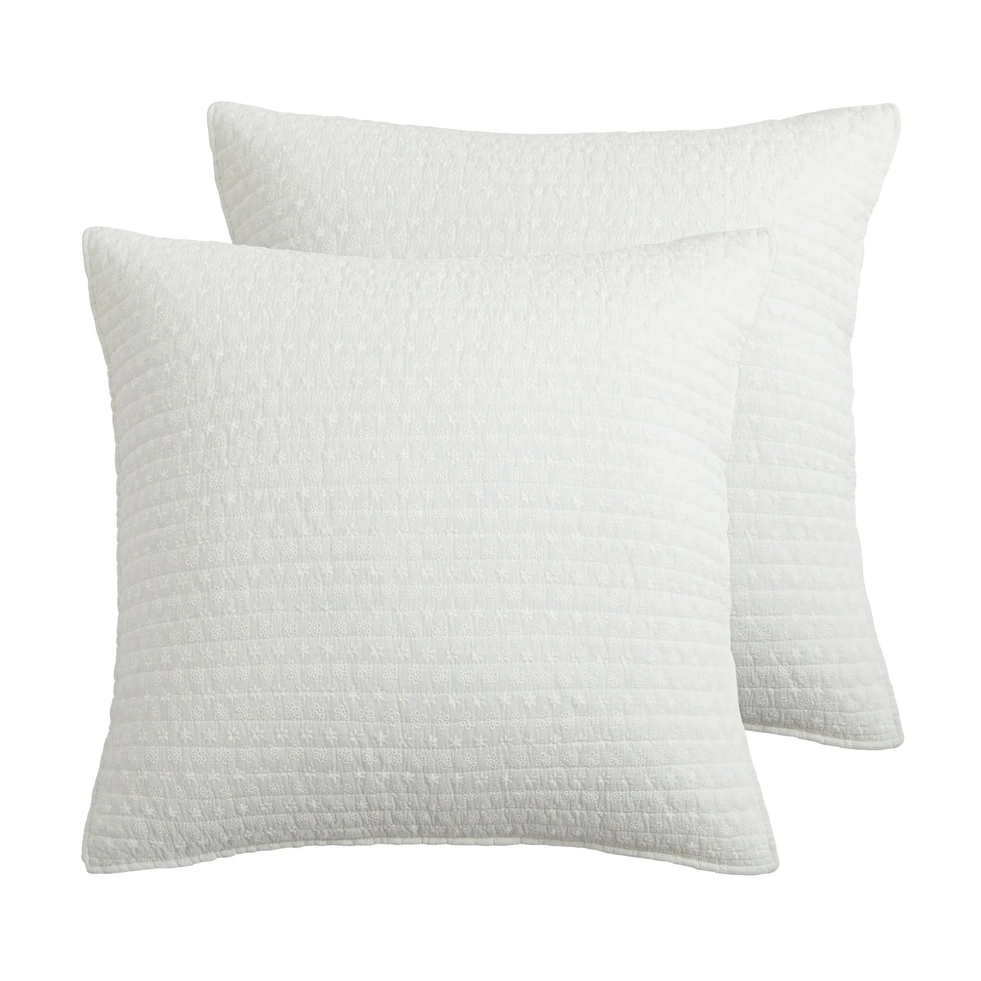Eyelet Euro Sham Set of 2
