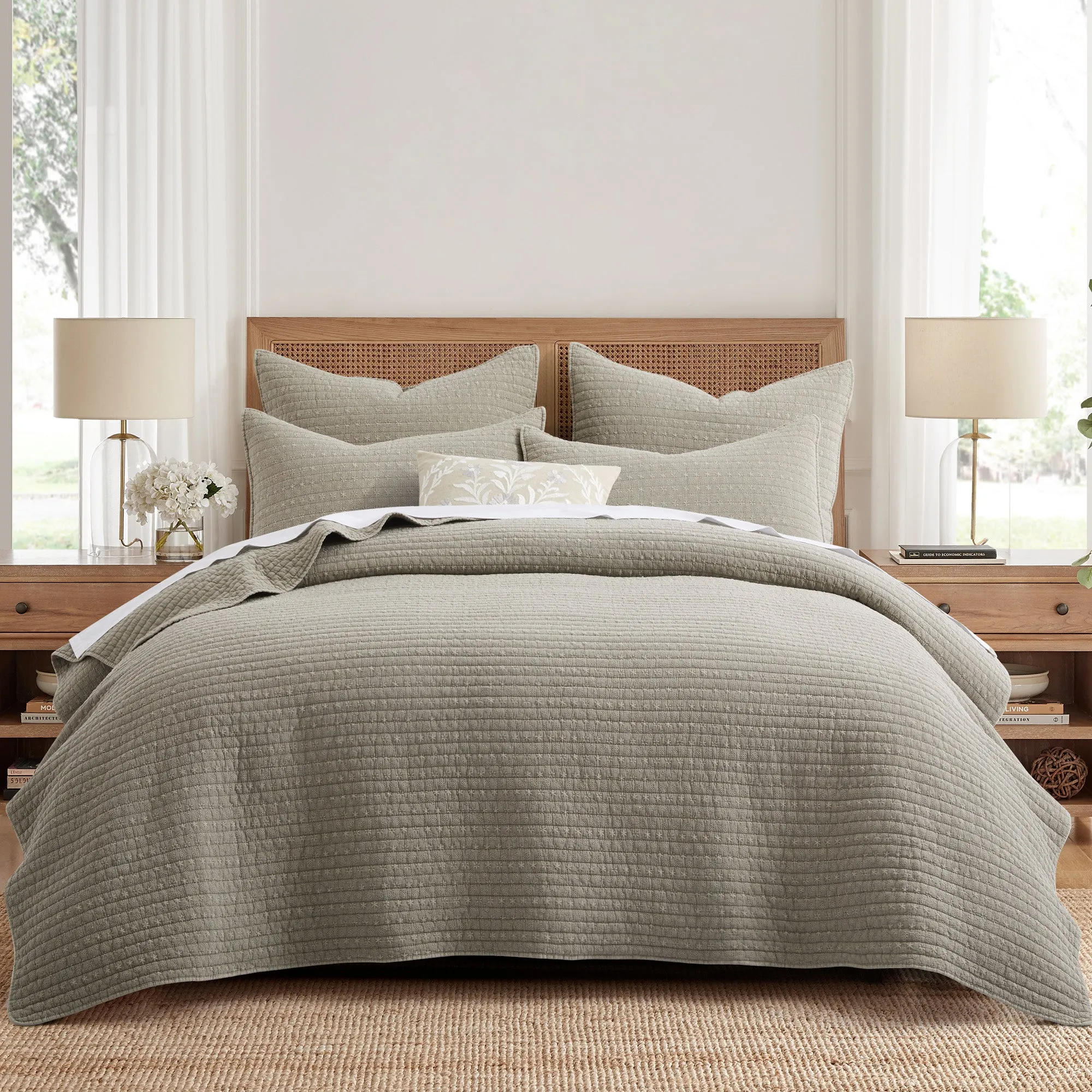Eyelet Euro Sham Set of 2