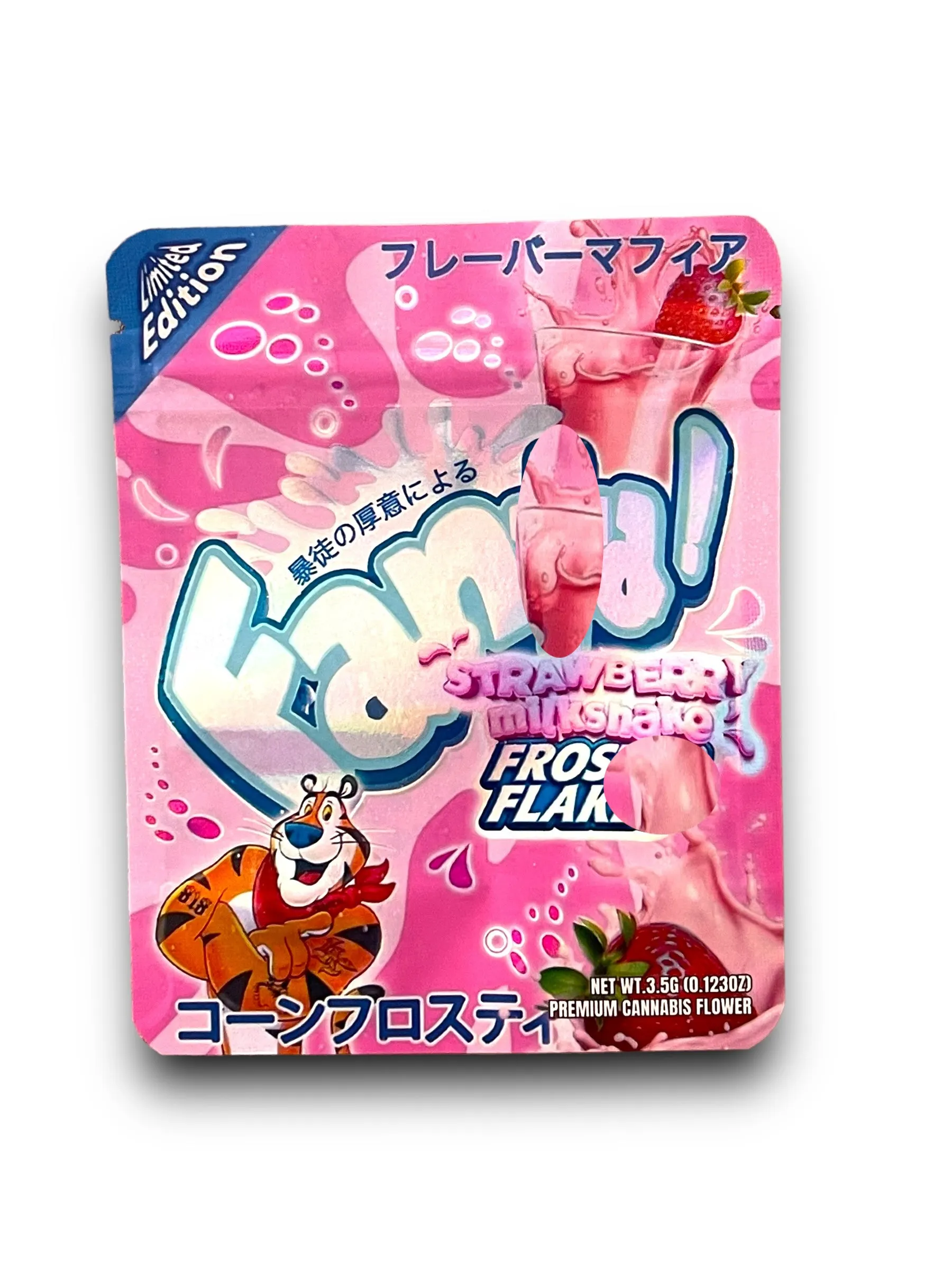 Fann-taa Frossted Flakkez Strawberry Milkshake Mylar Bag 3.5 Grams
