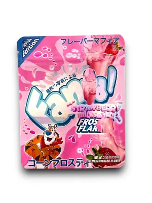 Fann-taa Frossted Flakkez Strawberry Milkshake Mylar Bag 3.5 Grams