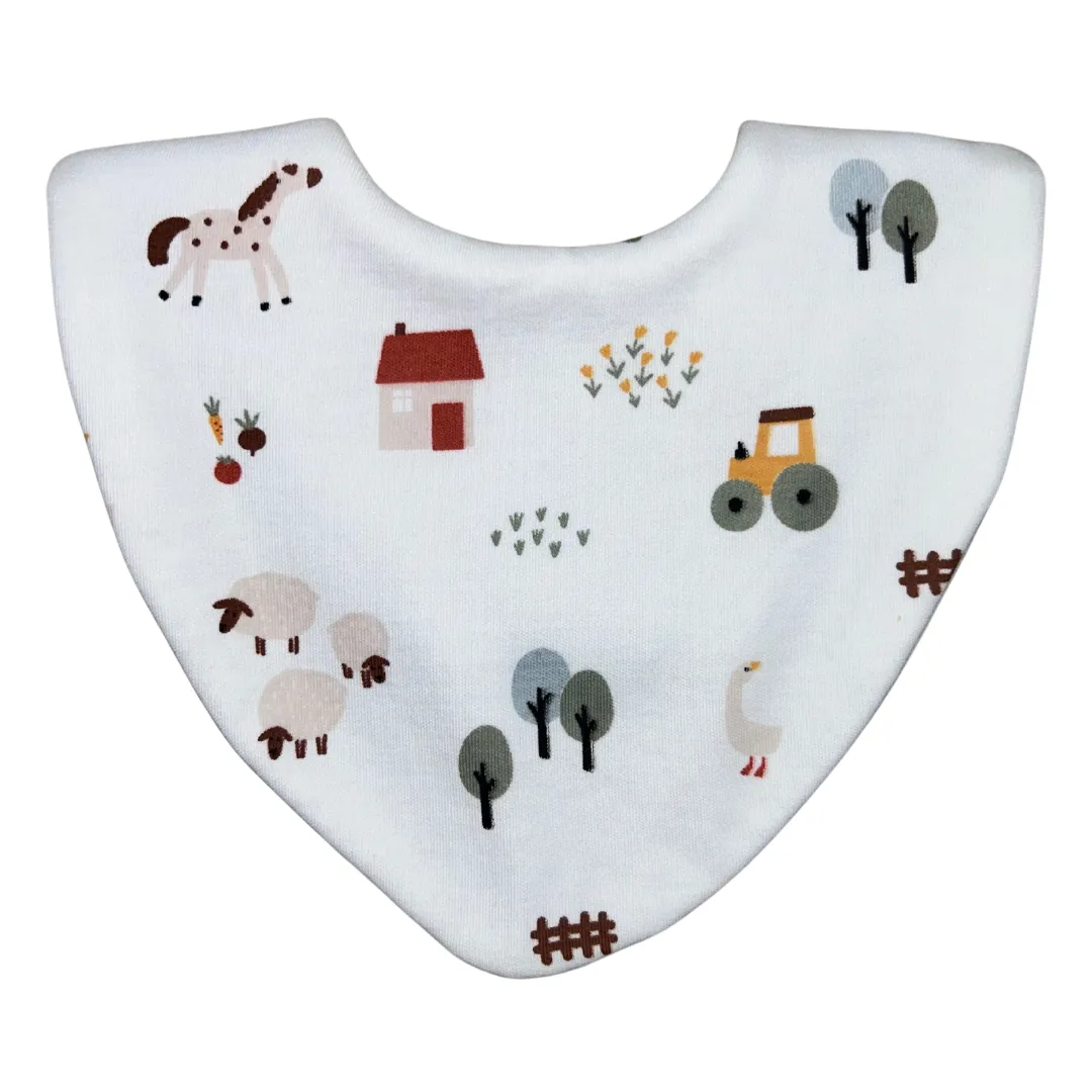 Farm Yard Animals Bundle of 3 Waterproof Dribble Bibs