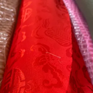Feng Shui Motif Satin Damask Jacquard -  Red