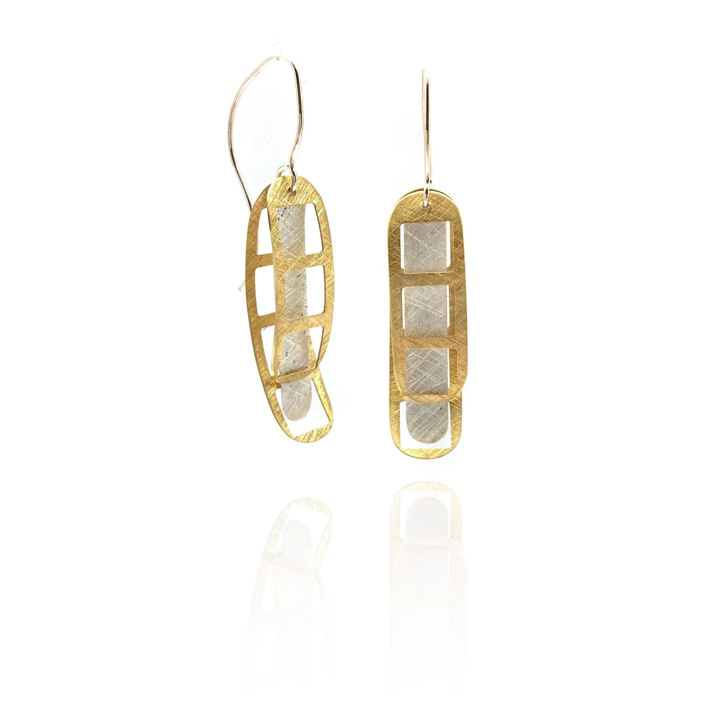 Film Strip Earrings - Silver/Gold
