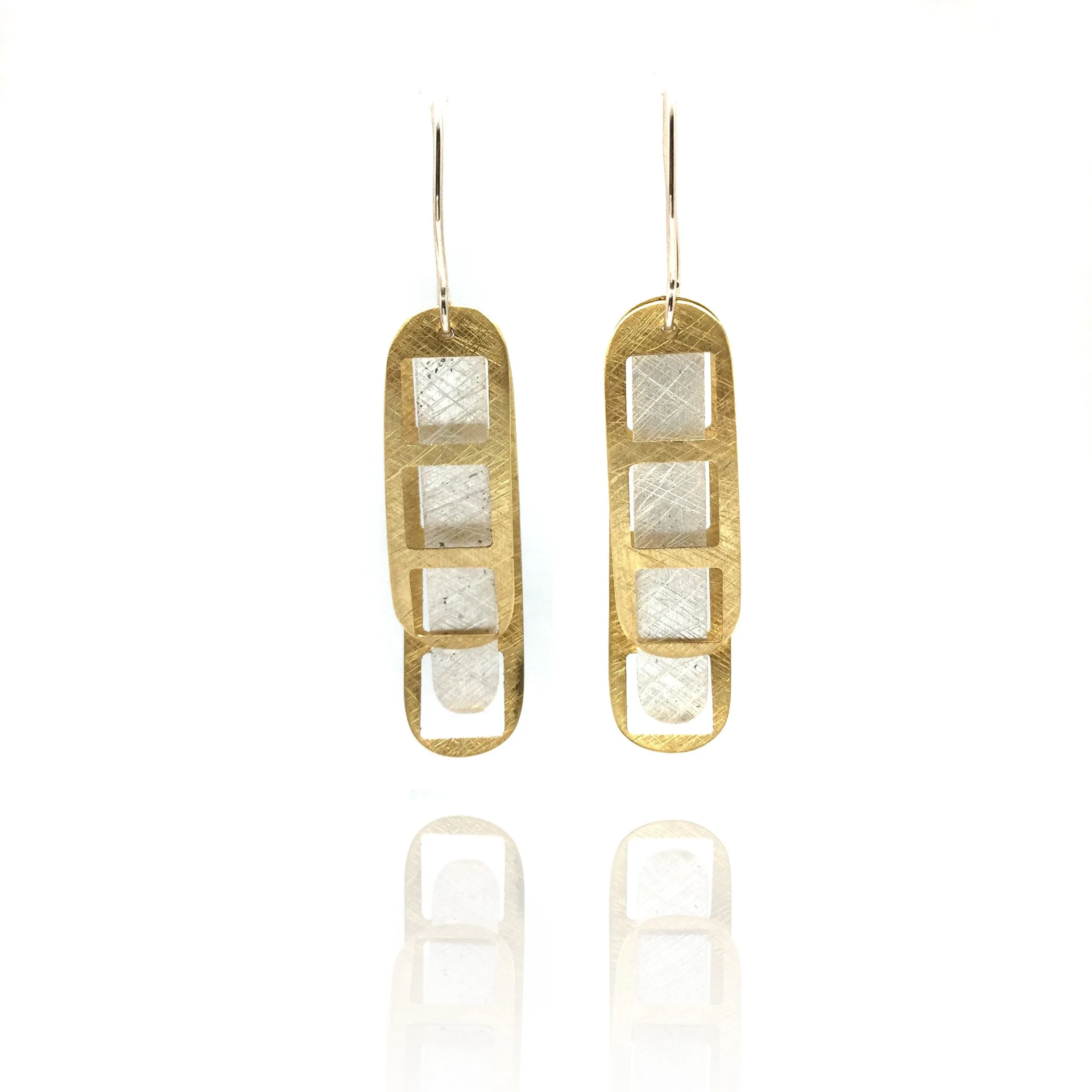 Film Strip Earrings - Silver/Gold