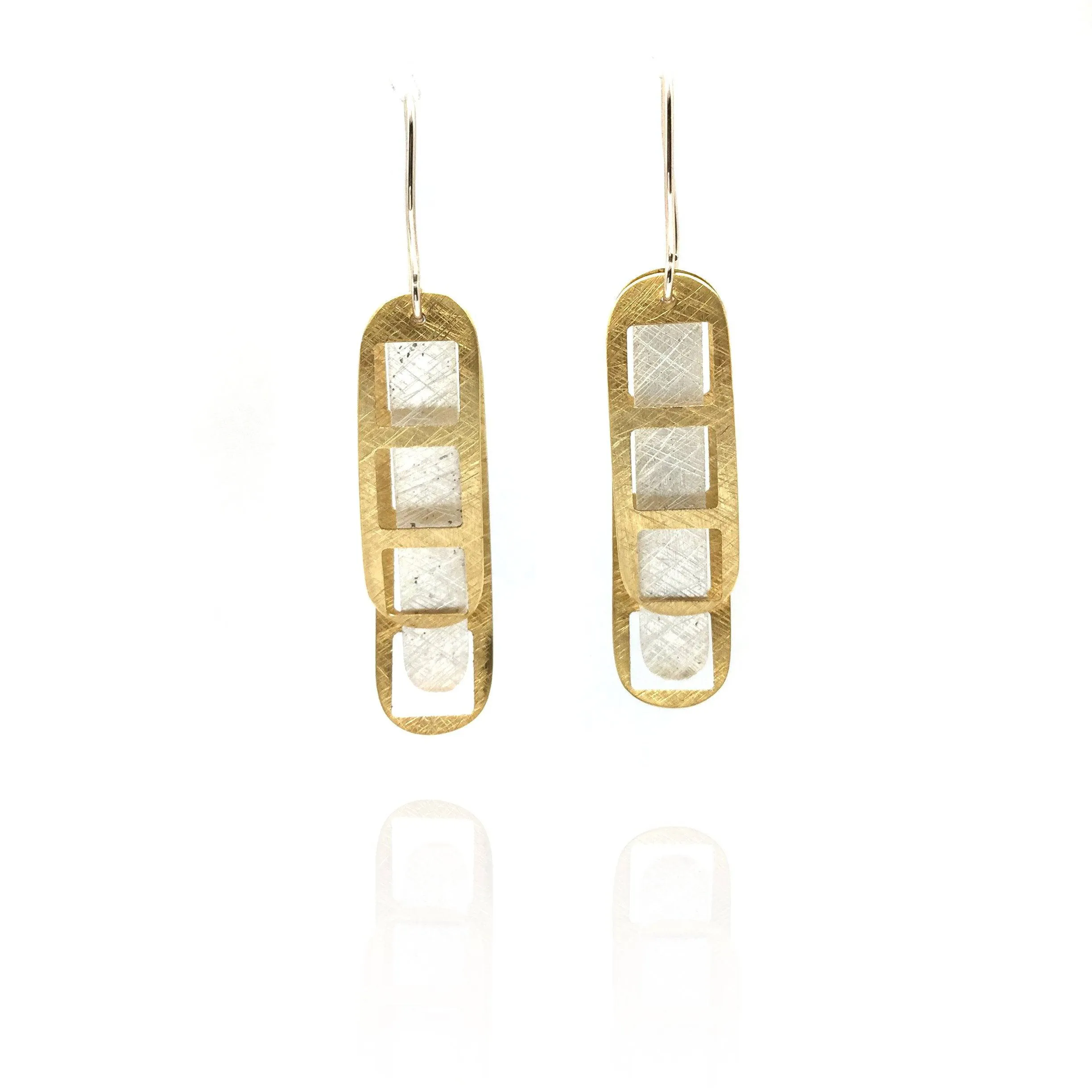 Film Strip Earrings - Silver/Gold