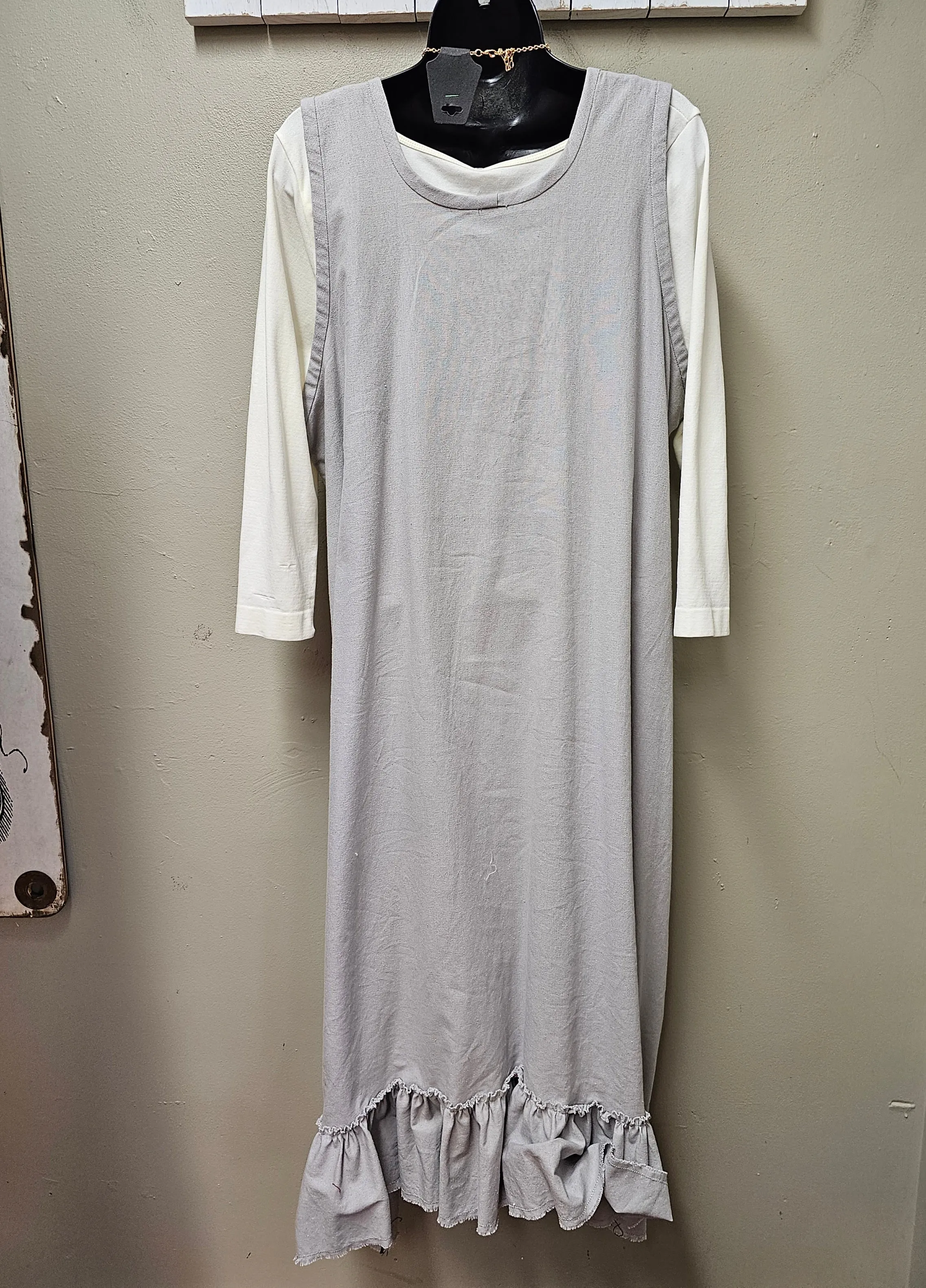 FINAL SALE WAS $149.00 Beautiful Tiana Dress in Grey Lagenlook OS YouBou2