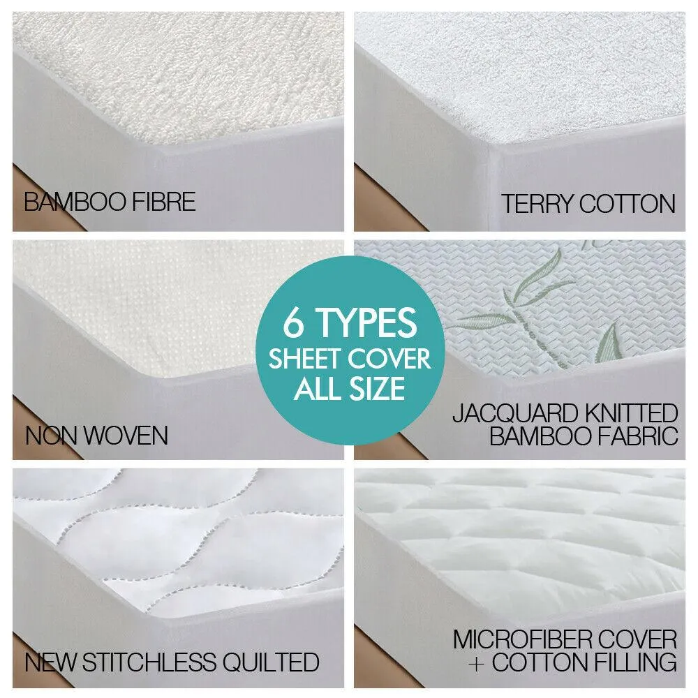 Fitted Waterproof Mattress Protector with Bamboo Fibre Cover King Size