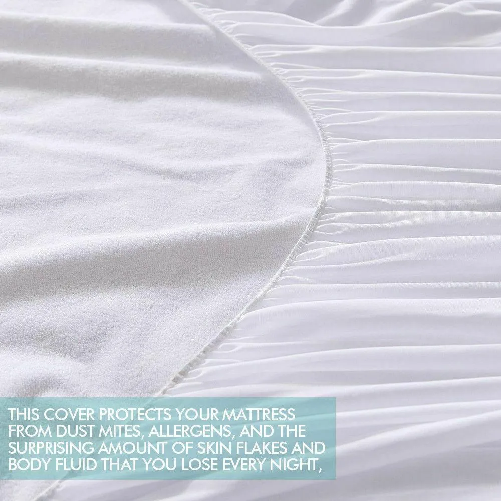 Fitted Waterproof Mattress Protector with Bamboo Fibre Cover King Size