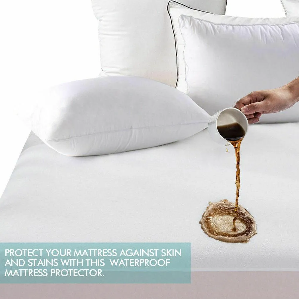 Fitted Waterproof Mattress Protector with Bamboo Fibre Cover King Size