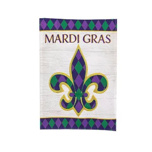 Fleur de Lis Garden Linen Flag,14l10115