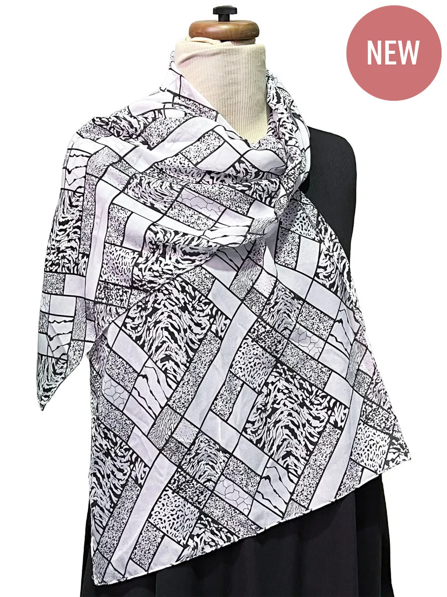 Fleur Silky Scarf - Print*