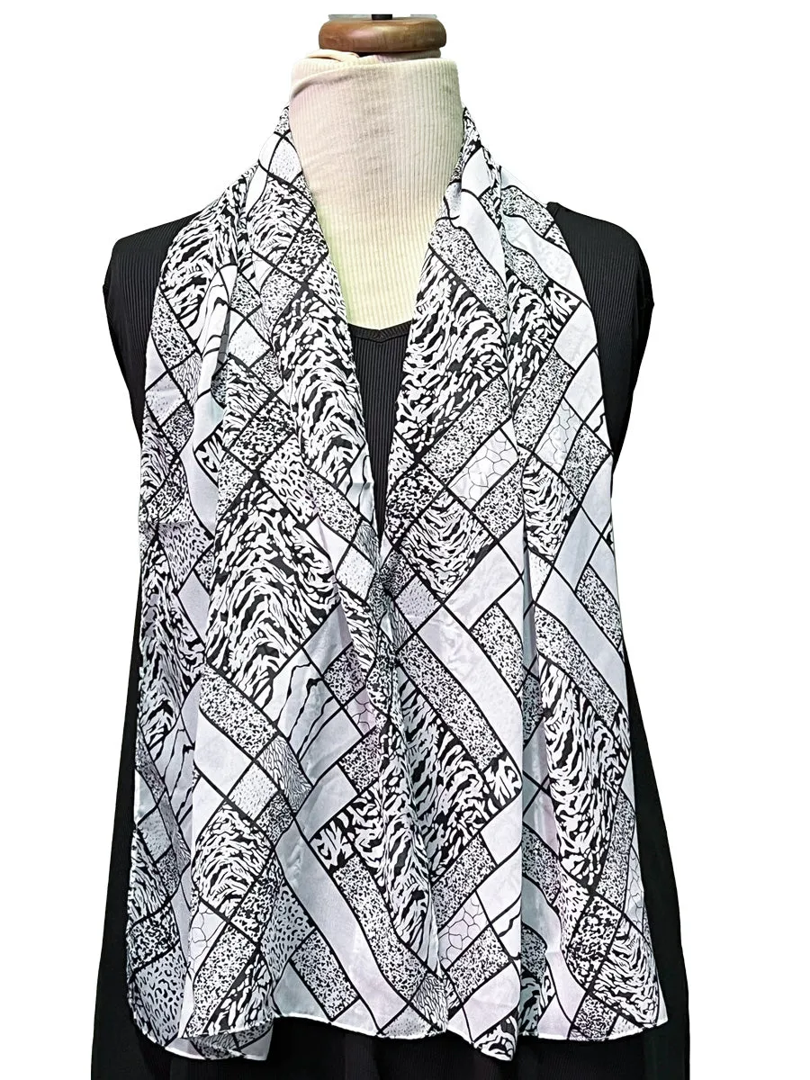 Fleur Silky Scarf - Print*