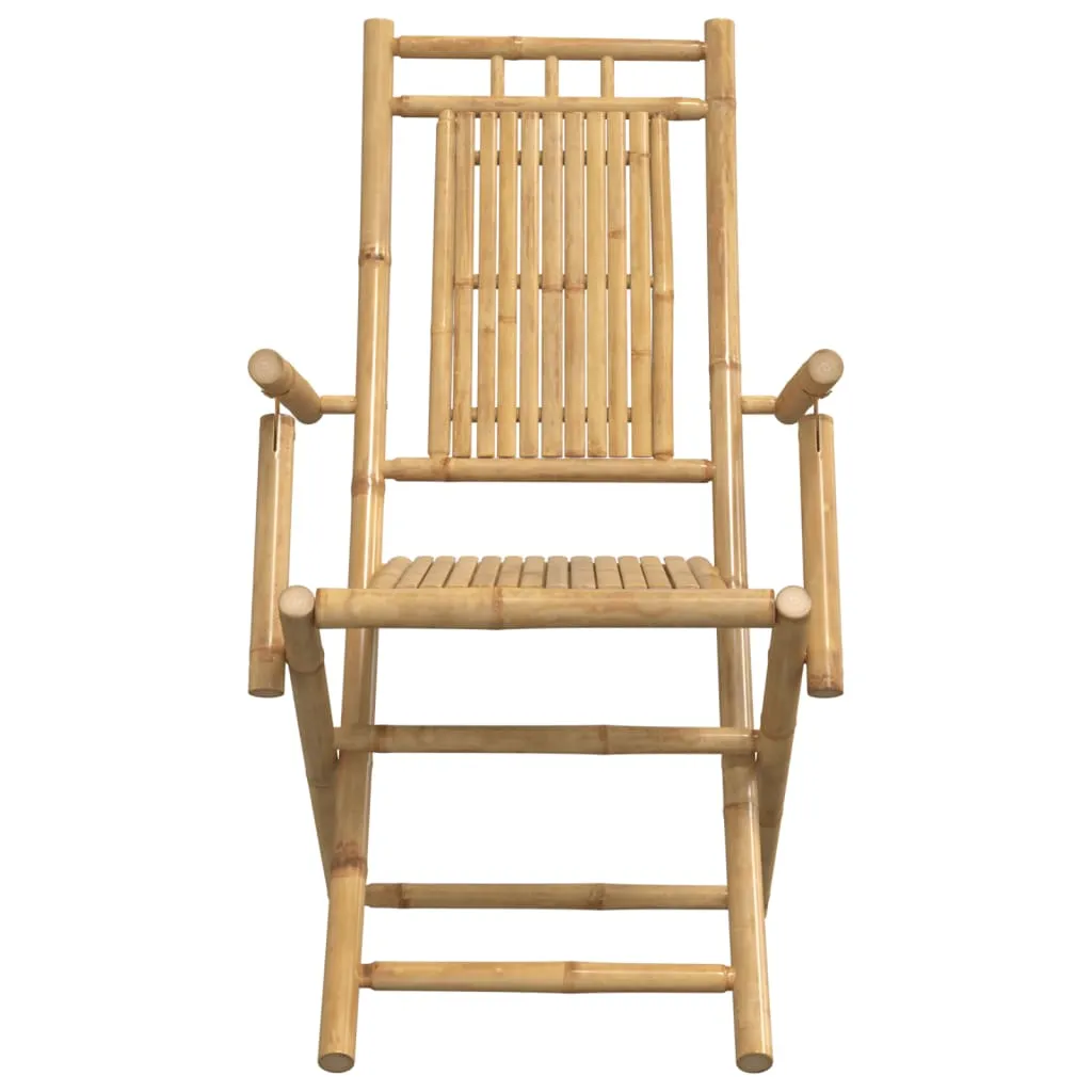 Folding Patio Chairs 2 pcs 20.9"x26"x39" Bamboo