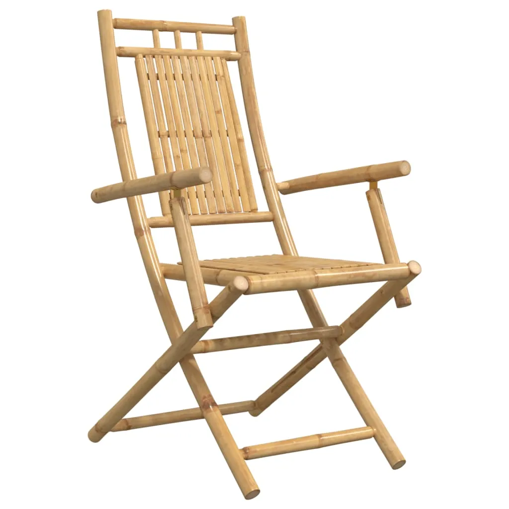 Folding Patio Chairs 2 pcs 20.9"x26"x39" Bamboo