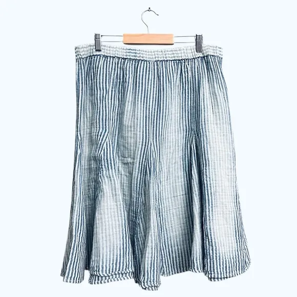 Free People Candace Midi Skirt in Summer Stripe